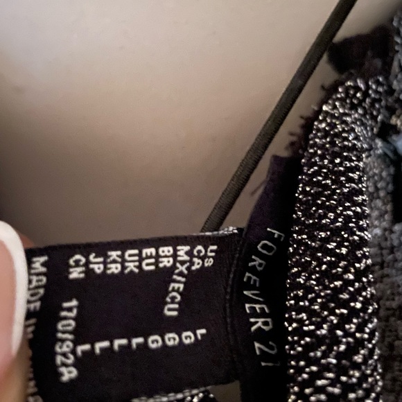 Silver Sparkly Dress Size Large - Picture 4 of 6